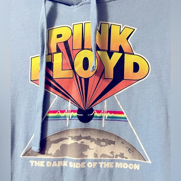 Women’s Pink Floyd Baby Blue Hooded Sweatshirt Size Small - Picture 3 of 6